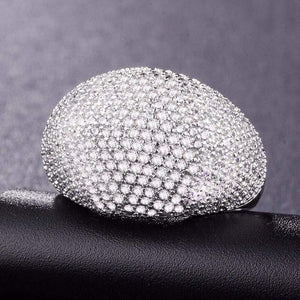 Planet Gates 925 sterling silver jewelry diamond ring Stainless steel men's Indian jewelry Treasure full of zircon gold ring rose gold B1041