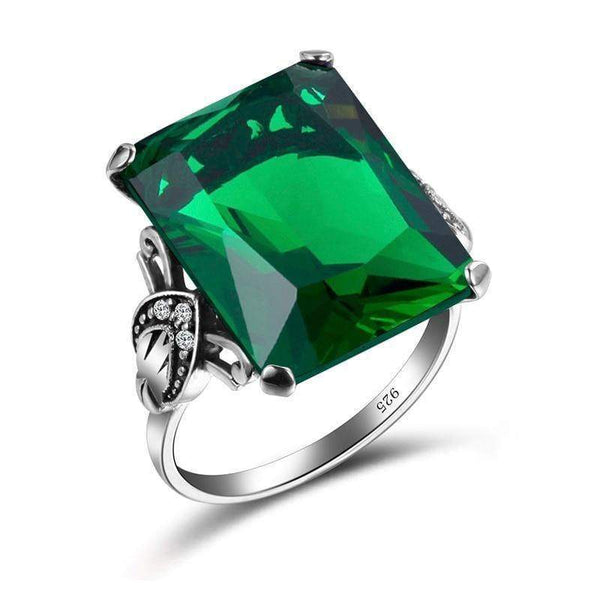 Planet Gates 925 Sterling Silver Jewelry Vintage Wedding Rings For Women Man Female Geometric Ring Green Birthstone