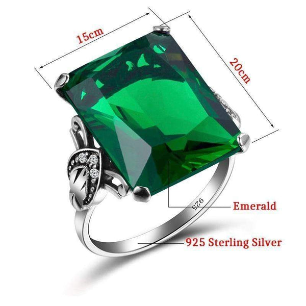 Planet Gates 925 Sterling Silver Jewelry Vintage Wedding Rings For Women Man Female Geometric Ring Green Birthstone