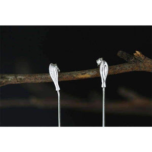 Planet Gates 925 Sterling Silver Lapis Lazuli Elegant Long Drop Earrings For Women Luxury Jewelry