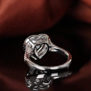 Planet Gates 925 Sterling Silver Love Heart Pink Quartz Gemstone Wedding Engagement Diamonds Ring Fine Jewelry Wholesale