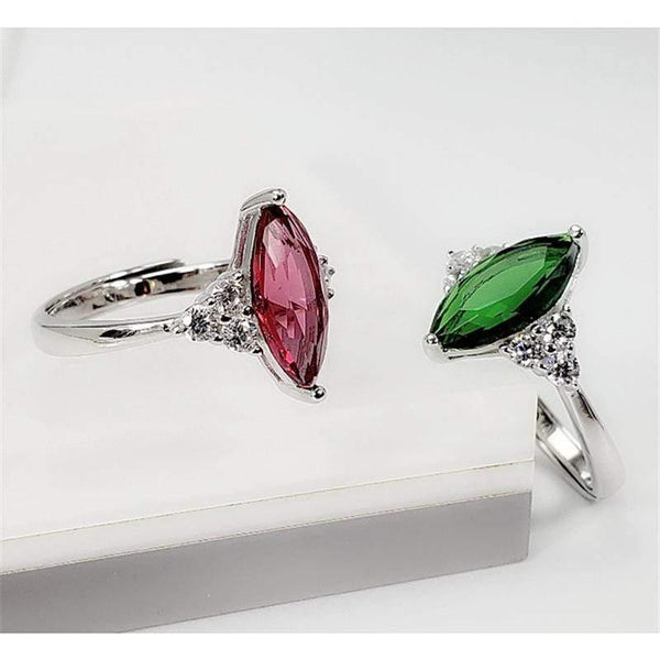 Planet Gates 925 Sterling Silver Luxury Diamond Ring Women S925 Real Pure Silver Emerald Ruby Gemstone Open Rings