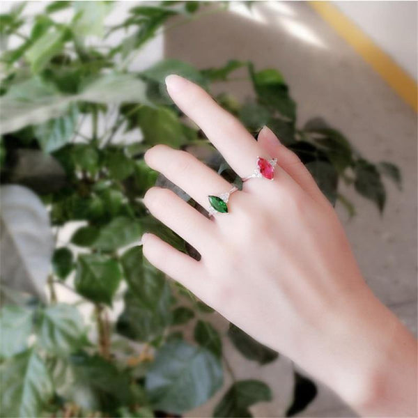 Planet Gates 925 Sterling Silver Luxury Diamond Ring Women S925 Real Pure Silver Emerald Ruby Gemstone Open Rings