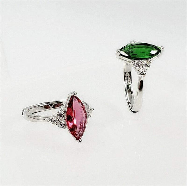 Planet Gates 925 Sterling Silver Luxury Diamond Ring Women S925 Real Pure Silver Emerald Ruby Gemstone Open Rings