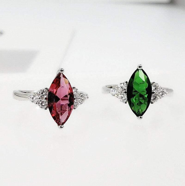 Planet Gates 925 Sterling Silver Luxury Diamond Ring Women S925 Real Pure Silver Emerald Ruby Gemstone Open Rings