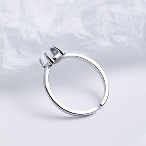 Planet Gates 925 Sterling Silver Moonstone Open Rings For Women Simple Style High Quality Lady Fashion Jewelry