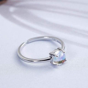 Planet Gates 925 Sterling Silver Moonstone Open Rings For Women Simple Style High Quality Lady Fashion Jewelry