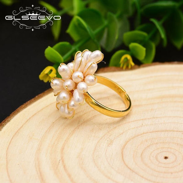 Planet Gates 925 Sterling Silver Natural Fresh Water Pink Pearl Heart Shape Ring For Women Wedding Fine Jewelry anillos mujer GR0235