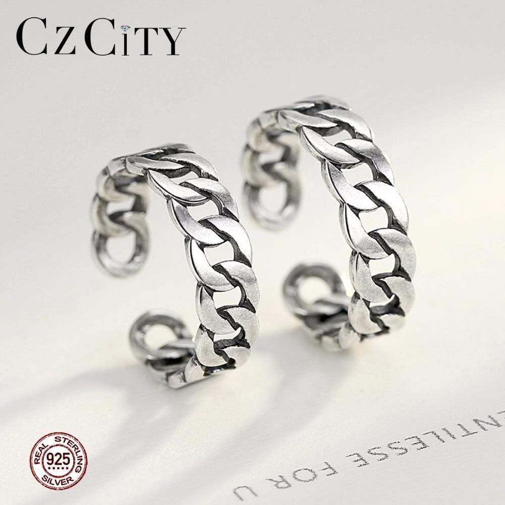 Planet Gates 925 Sterling Silver Noble Rings for Women & Men Adjustable Cuff Thailand Knitted Ring