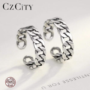 Planet Gates 925 Sterling Silver Noble Rings for Women & Men Adjustable Cuff Thailand Knitted Ring