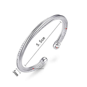 925 Sterling Silver Party Cuff Bangles & Bracelet For Women Korean Fashion Wedding Accessories Creative Jewelry Gifts