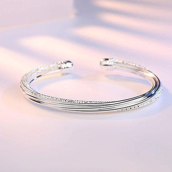 925 Sterling Silver Party Cuff Bangles & Bracelet For Women Korean Fashion Wedding Accessories Creative Jewelry Gifts