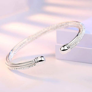 925 Sterling Silver Party Cuff Bangles & Bracelet For Women Korean Fashion Wedding Accessories Creative Jewelry Gifts