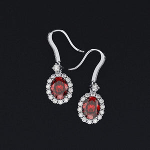 Planet Gates 925 Sterling Silver Pink Sapphire Ruby Gemstone Drop Dangle Diamonds Earrings Fine Jewelry Wholesale Drop Shipping