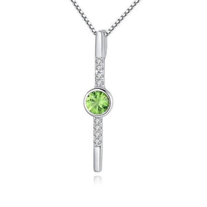 Planet Gates 925 Sterling Silver Prehnite Gemstone Diamonds White Gold Pendant Necklace Fine Jewelry Wholesale Drop Shipping
