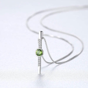 Planet Gates 925 Sterling Silver Prehnite Gemstone Diamonds White Gold Pendant Necklace Fine Jewelry Wholesale Drop Shipping