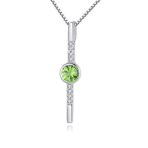 Planet Gates 925 Sterling Silver Prehnite Gemstone Diamonds White Gold Pendant Necklace Fine Jewelry Wholesale Drop Shipping