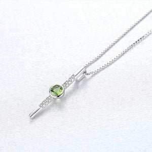 Planet Gates 925 Sterling Silver Prehnite Gemstone Diamonds White Gold Pendant Necklace Fine Jewelry Wholesale Drop Shipping