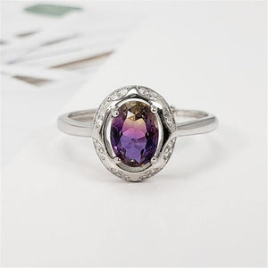 Planet Gates 925 Sterling Silver Ring S925 Genuine Pure Silver Blue Purple Amethyst Gem Stone OL Luxury Diamond Rings