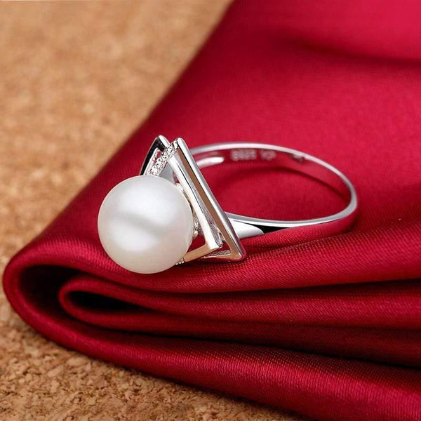 Planet Gates 925 sterling silver Ring with 9-10mm natural freshwater pearl Fine Jewelry wedding brand Engagement ring for women lover