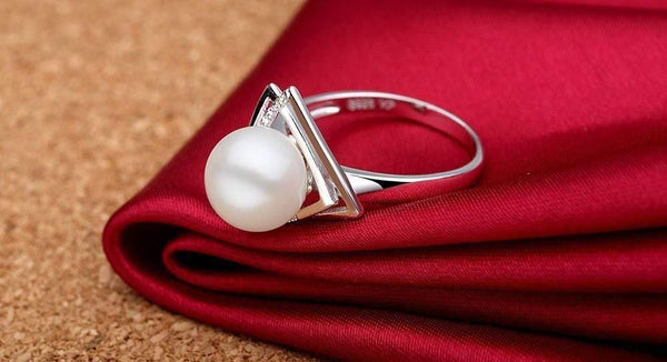 Planet Gates 925 sterling silver Ring with 9-10mm natural freshwater pearl Fine Jewelry wedding brand Engagement ring for women lover