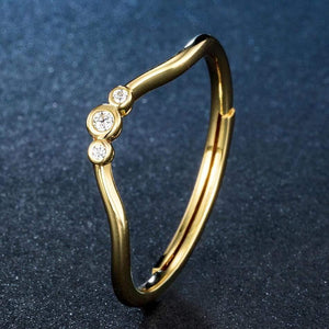 Planet Gates 925 Sterling Silver Rings  Black White Zircon Diamond Adjustable Rings 14K Gold Fine Jewelry