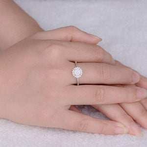 Planet Gates 925 Sterling Silver Rings for Women Wedding Sets Round Cubic Zirconia Engagement Ring