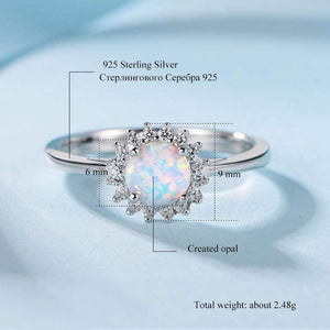 Planet Gates 925 Sterling Silver Rings for Women Wedding Sets Round Cubic Zirconia Engagement Ring