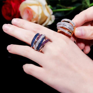 Planet Gates 925 Sterling Silver Ruby Sapphire Gemstone Wedding Engagement Diamonds Party Ring Fine Jewelry Wholesale