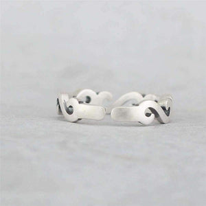 Planet Gates 925 Sterling Silver S Shape Auspicious Clouds Open Rings For Women Classic Chinese Style Elegant Lady Sterling-silver-jewelry