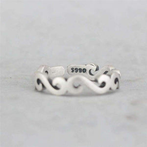 Planet Gates 925 Sterling Silver S Shape Auspicious Clouds Open Rings For Women Classic Chinese Style Elegant Lady Sterling-silver-jewelry