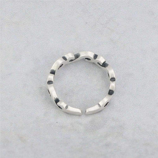 Planet Gates 925 Sterling Silver S Shape Auspicious Clouds Open Rings For Women Classic Chinese Style Elegant Lady Sterling-silver-jewelry