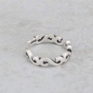Planet Gates 925 Sterling Silver S Shape Auspicious Clouds Open Rings For Women Classic Chinese Style Elegant Lady Sterling-silver-jewelry
