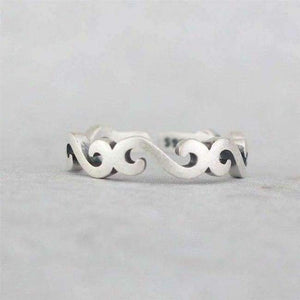 Planet Gates 925 Sterling Silver S Shape Auspicious Clouds Open Rings For Women Classic Chinese Style Elegant Lady Sterling-silver-jewelry