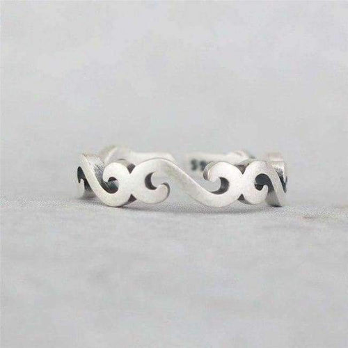 Planet Gates 925 Sterling Silver S Shape Auspicious Clouds Open Rings For Women Classic Chinese Style Elegant Lady Sterling-silver-jewelry