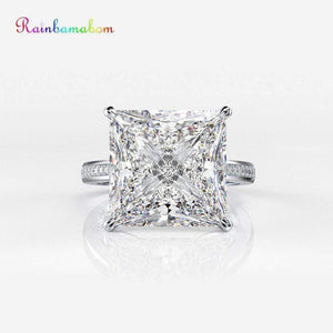 Planet Gates 925 Sterling Silver Square Created Moissanite Diamonds Gemstone Engagement Wedding Couple Rings Jewelry Wholesale