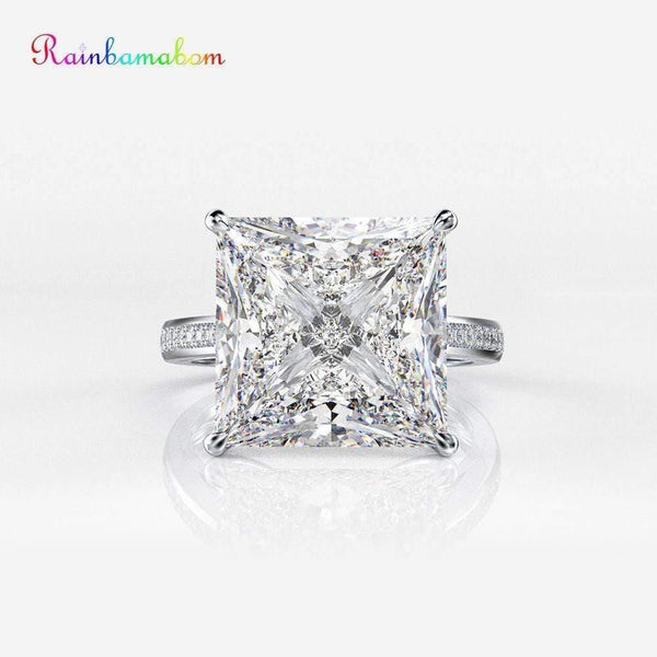 Planet Gates 925 Sterling Silver Square Created Moissanite Diamonds Gemstone Engagement Wedding Couple Rings Jewelry Wholesale