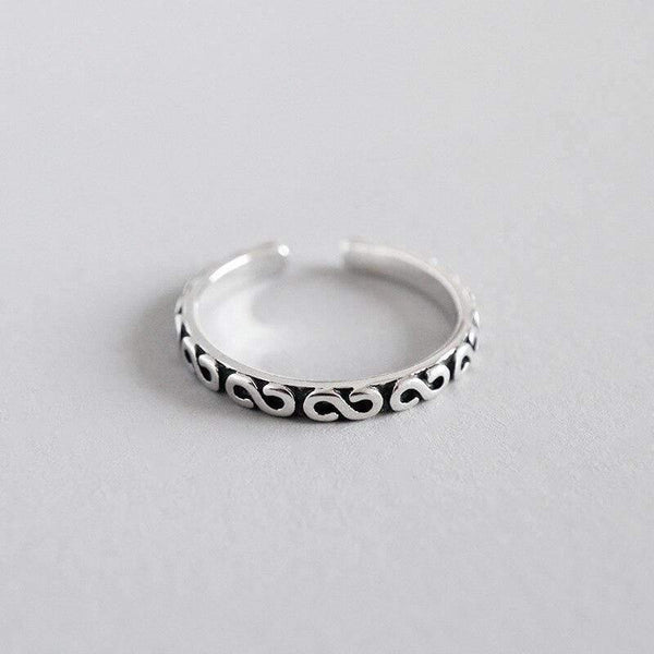 Planet Gates 925 Sterling Silver Stylish Personality Retro S Joint Ring Adjustable Women Anillos Mujer Trendy Design Fine Jewelry WDR017