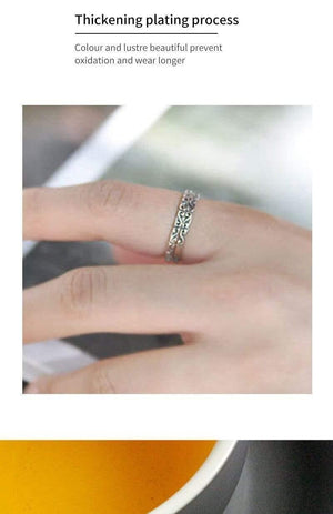 Planet Gates 925 Sterling Silver Stylish Personality Retro S Joint Ring Adjustable Women Anillos Mujer Trendy Design Fine Jewelry WDR017