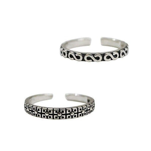 Planet Gates 925 Sterling Silver Stylish Personality Retro S Joint Ring Adjustable Women Anillos Mujer Trendy Design Fine Jewelry WDR017