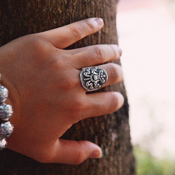 Planet Gates 925 Sterling Silver Treasure Umbrella Ring For Men Women Retro Hip Hop Vintage Party Father’s Day Male Thai Silver Jewelry