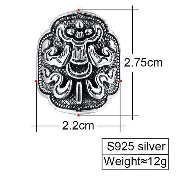 Planet Gates 925 Sterling Silver Treasure Umbrella Ring For Men Women Retro Hip Hop Vintage Party Father’s Day Male Thai Silver Jewelry