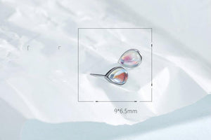 Planet Gates 925 Sterling Silver Water Drop Natural Stone Moonstone Stud Earrings For Women Simple Fashion Party Jewelry