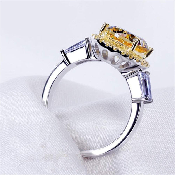Planet Gates 925 Sterling Silver Wedding Engagement Jewelry Citrine Rings For Women Natural 8x10MM Oval Gemstone Ring Wholesale