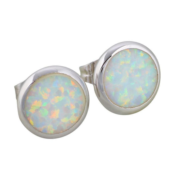 Planet Gates 925 Sterling Silver White Fire Opal Earrings For Women Cute Jewelry E078