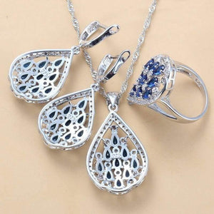 Planet Gates 925 Sterling Silver With Natural Stone CZ Jewelry Sets For Women Fashion Wedding Party Costume Women Sets