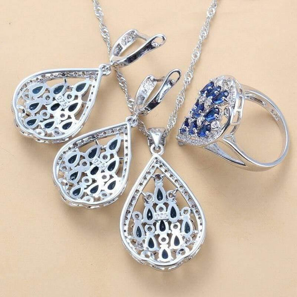 Planet Gates 925 Sterling Silver With Natural Stone CZ Jewelry Sets For Women Fashion Wedding Party Costume Women Sets