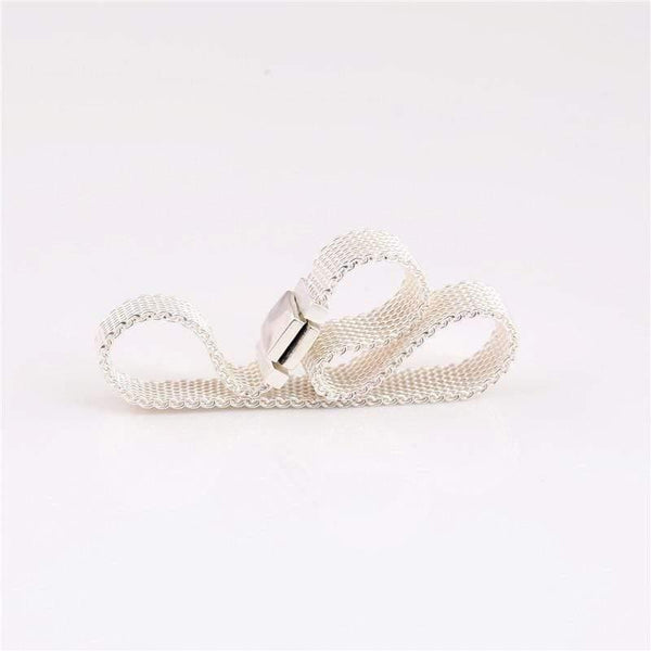 Planet Gates 925 sterling silver woven original reflective shine bracelet Charm clip woven chain female DIY for R series charm