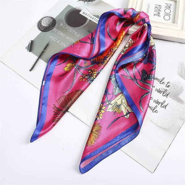 Floral Print Scrunchies Hair Scarf Bohemia Women Ribbon Hairbands Streamers Bow Hair Rope Ties Holder Ponytail Hair Accessories