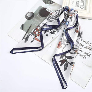 Floral Print Scrunchies Hair Scarf Bohemia Women Ribbon Hairbands Streamers Bow Hair Rope Ties Holder Ponytail Hair Accessories